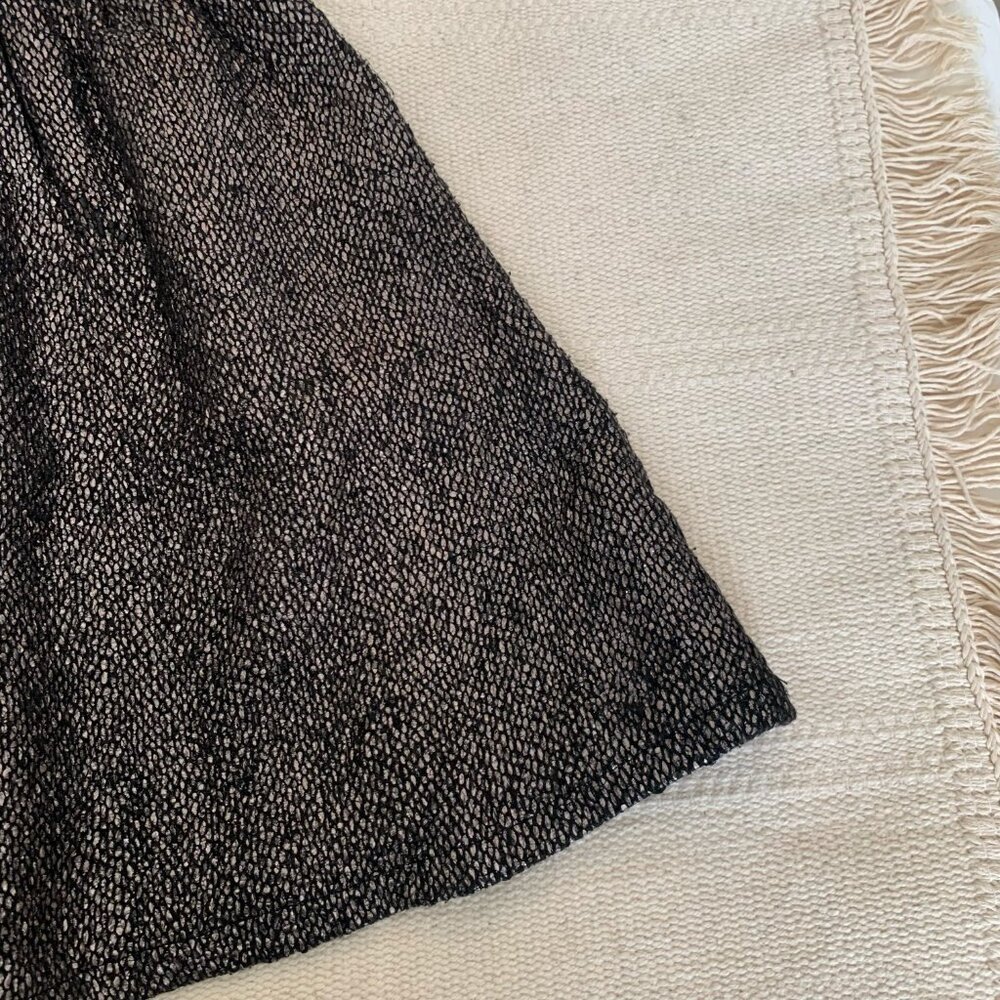 Metallic Black & Gold A-Line Skirt - Picture 4 of 8